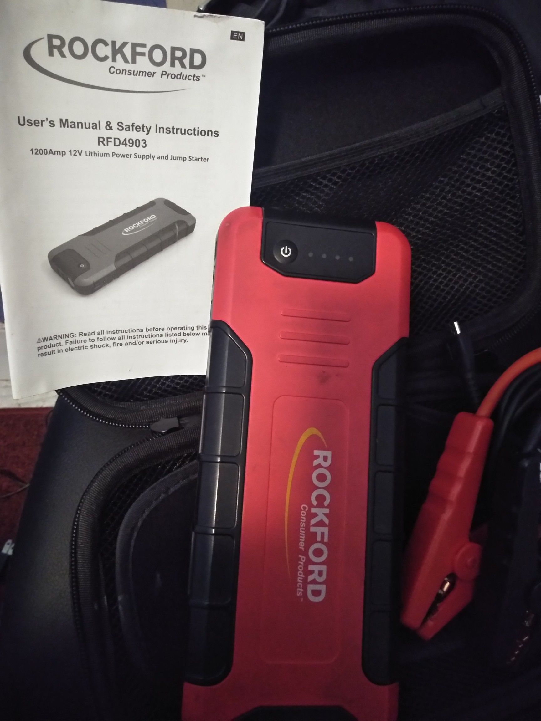 Car jump starter. ( Rockford consumer product)