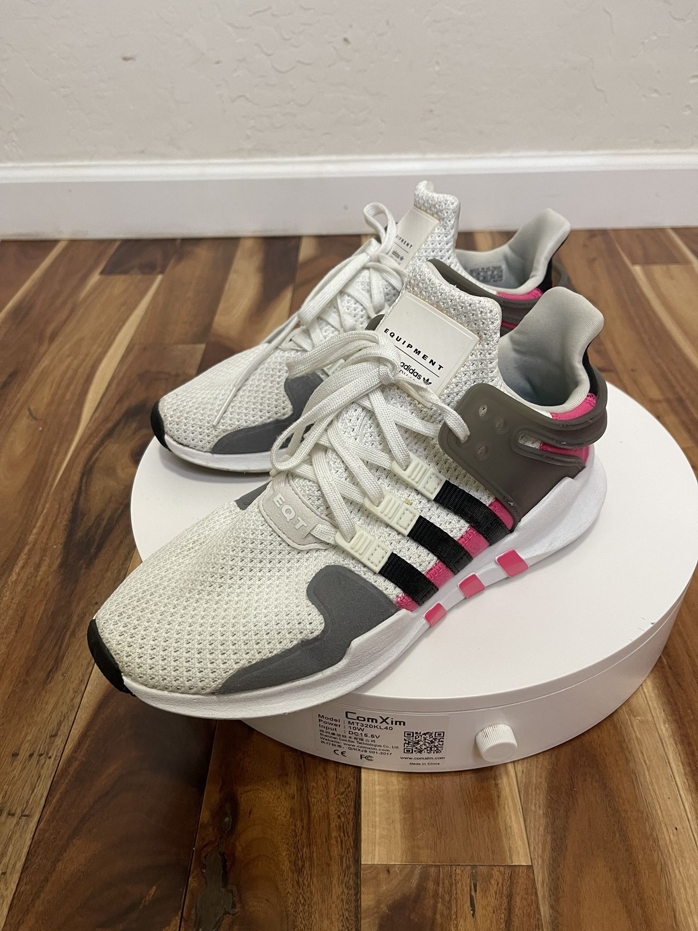 ADIDAS ORIGINALS EQT SUPPORT ADV WHITE BLACK SHOCK PINK Women’s Running Shoes Size 6