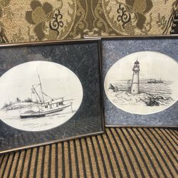 James Roger Morris Framed Artwork Drawing 