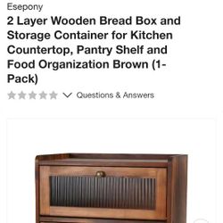 Wooden Bread Box 