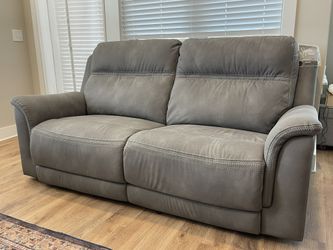 Performance Fabric Dual Power Reclining Sofa