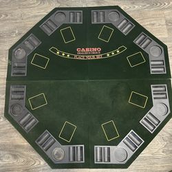 Poker table top foldable