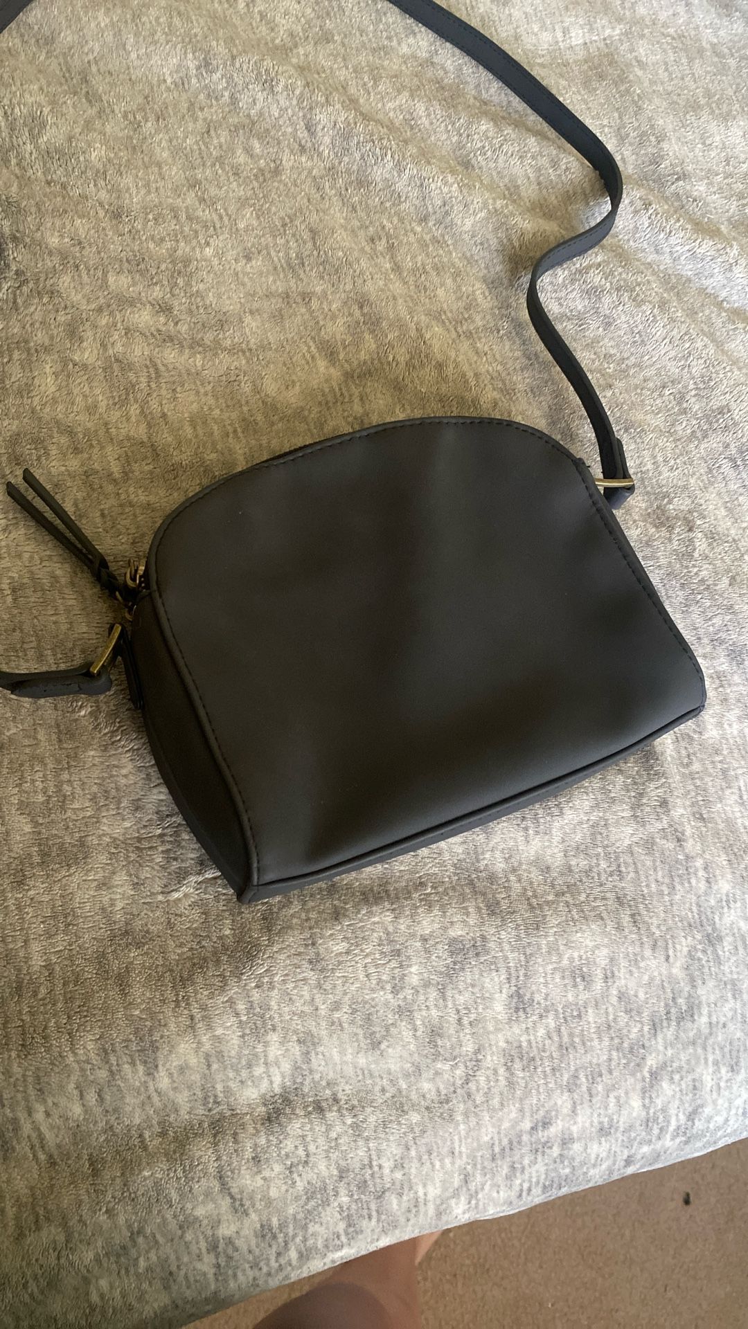 Gray Long Cross Body Bag