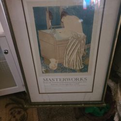 Woman bathing by Mary cassatt