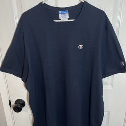 Champion Navy Logo Tee XXL
