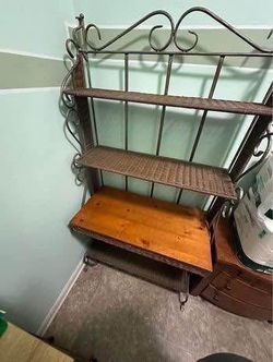 Metal and Wicker Rack