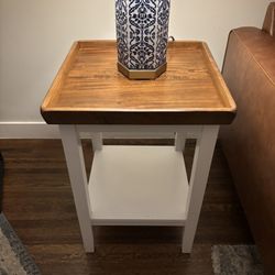 Two Wood End Tables 