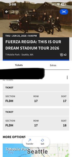 Fuerza regida floor tickets Seattle