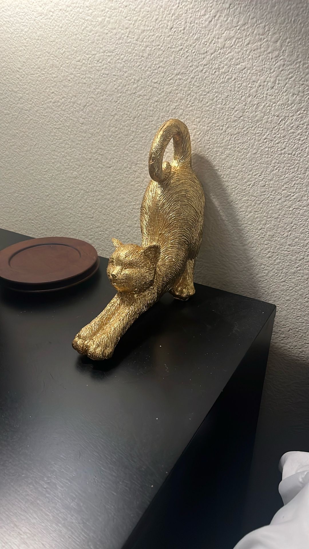 Gold Cat Bookend