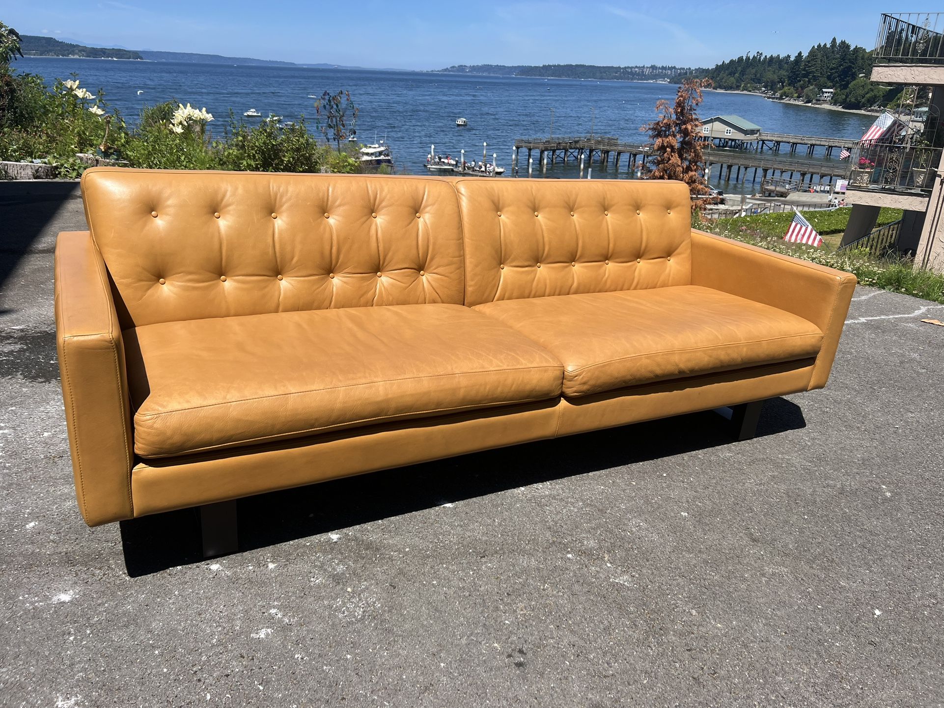 Room & Board 89” Leather Couch… Can Deliver