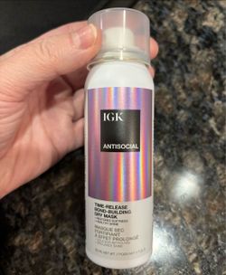 NEW IGK ANTISOCIAL TIME-RELEASE BOND-BUILDING DRY HAIR MASK $6!