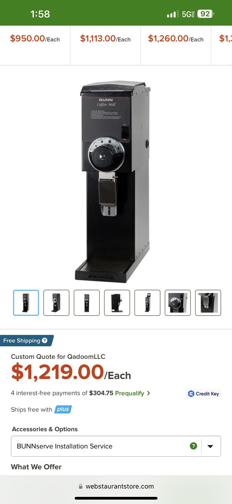 Bunn 22100.0000 G3 HD 3 lb. Black Bulk Coffee Grind