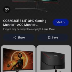 Two AOC COMPUTER MONITORS 32 INCH