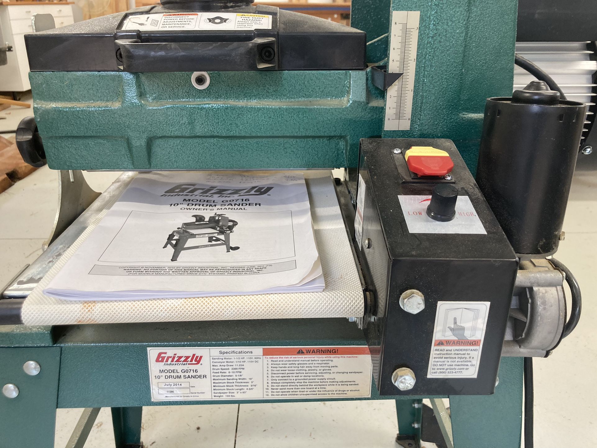Grizzly 10” Thickness Sander for Sale in Temecula, CA OfferUp