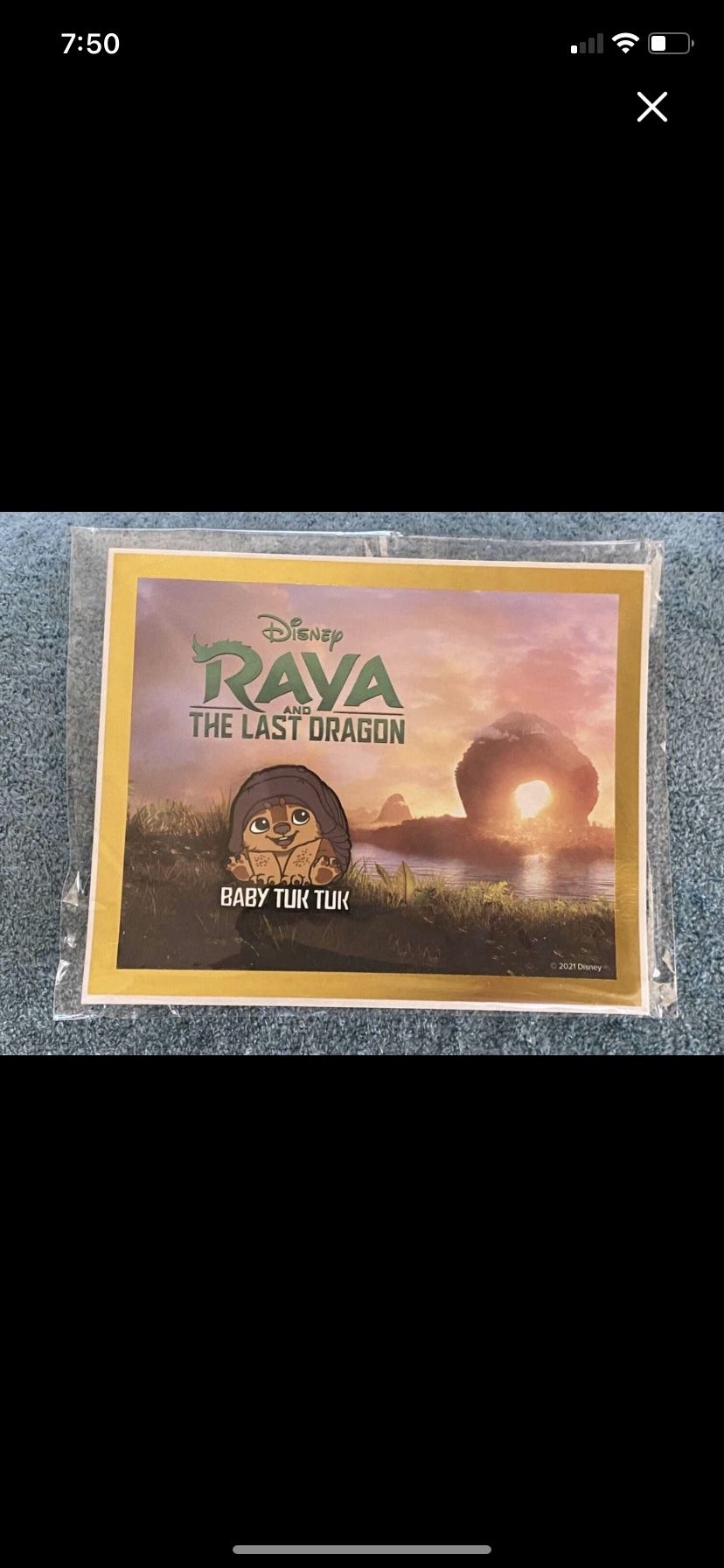 New Disney Movie Club Exclusive Raya Trading Pin & Certificate 
