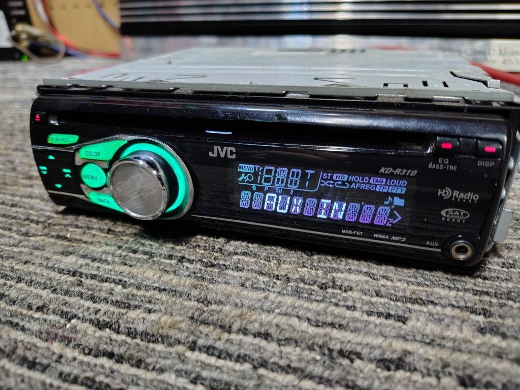 JVC KD-R310
AM/FM/CD/CD-R/MP3/WMA Car Audio Player with Front Aux Input