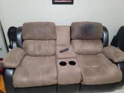 Beige Two Seater Recliner