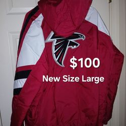 Atlanta Falcons Starter Jacket Size Large $100 New