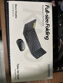 Foldable keyboard and mouse