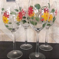Wine Glasses (hand painted)