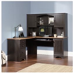 Large Office Desk - Corner Desk With Hutch 
