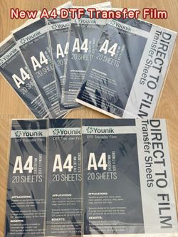 New DTF Transfer Film 8.3*11.7 Inch 320 sheets $20