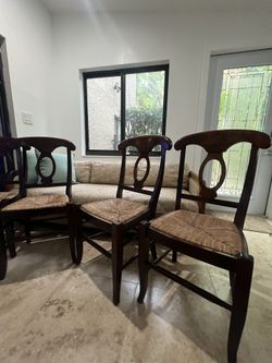 Pottery barn 2024 rush seat chairs