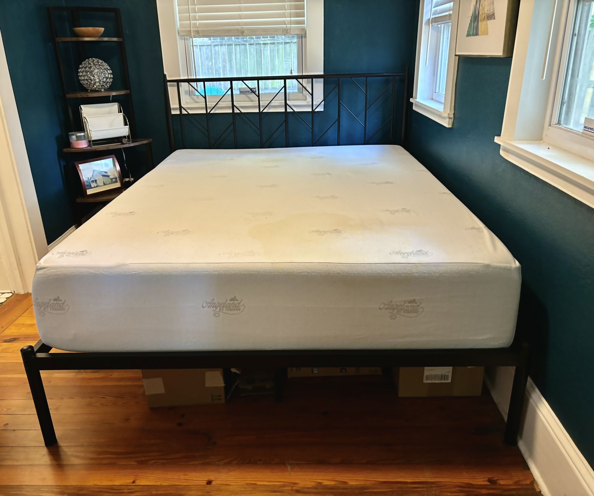 Queen Bed & Memory Foam mattress 