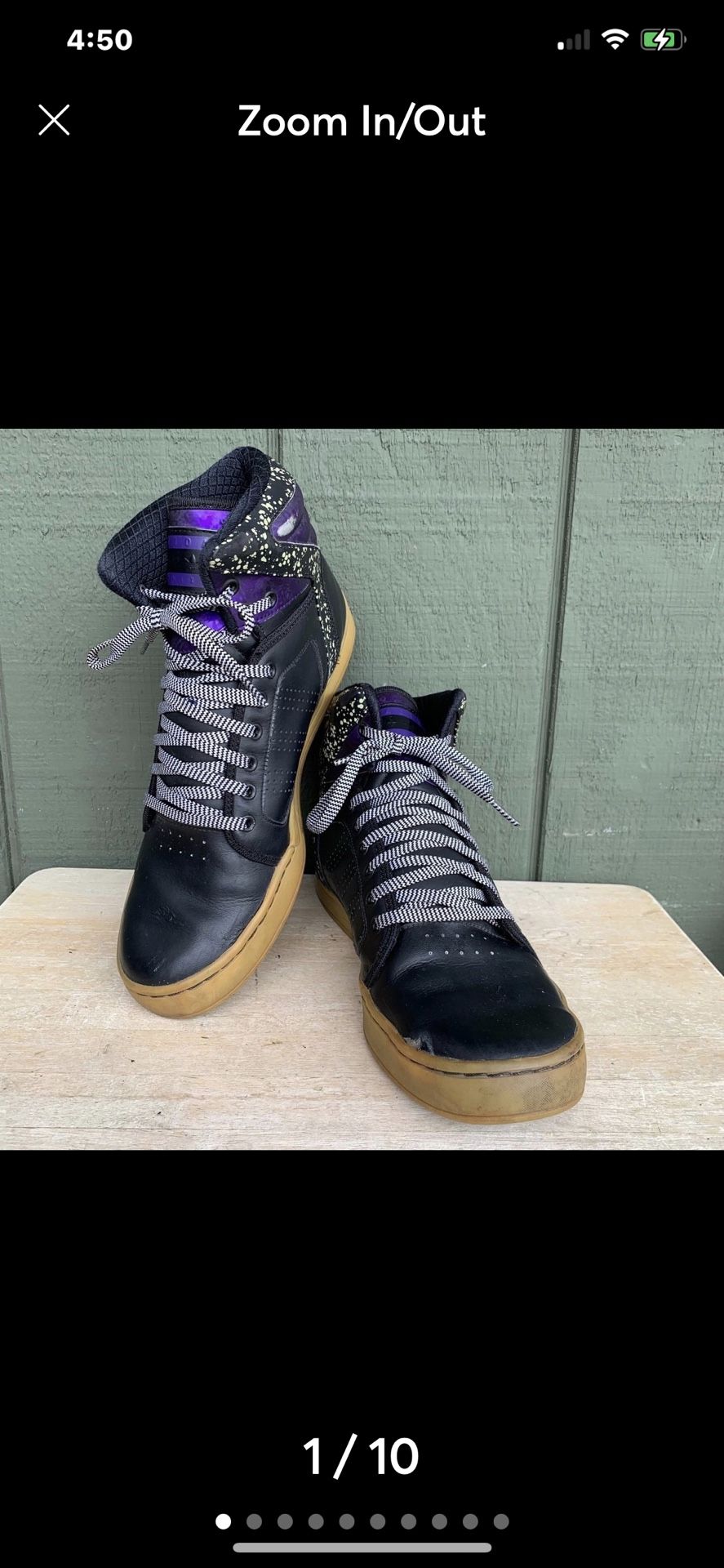 Size 10 - adidas Adi High EXT Black Glow in the Dark