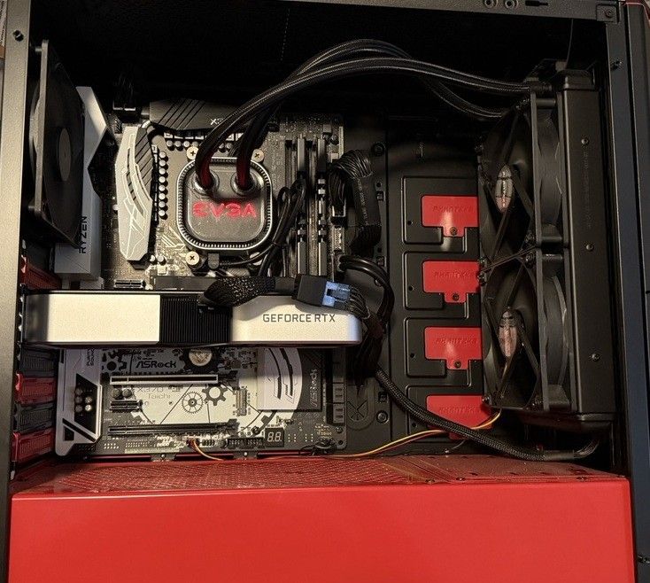 Custom Desktop Computer 32gb ram 1tb ssd 1800x Ryzen 7 CPU 3060 TI 750w PSU liquid cooling wifi Bluetooth
