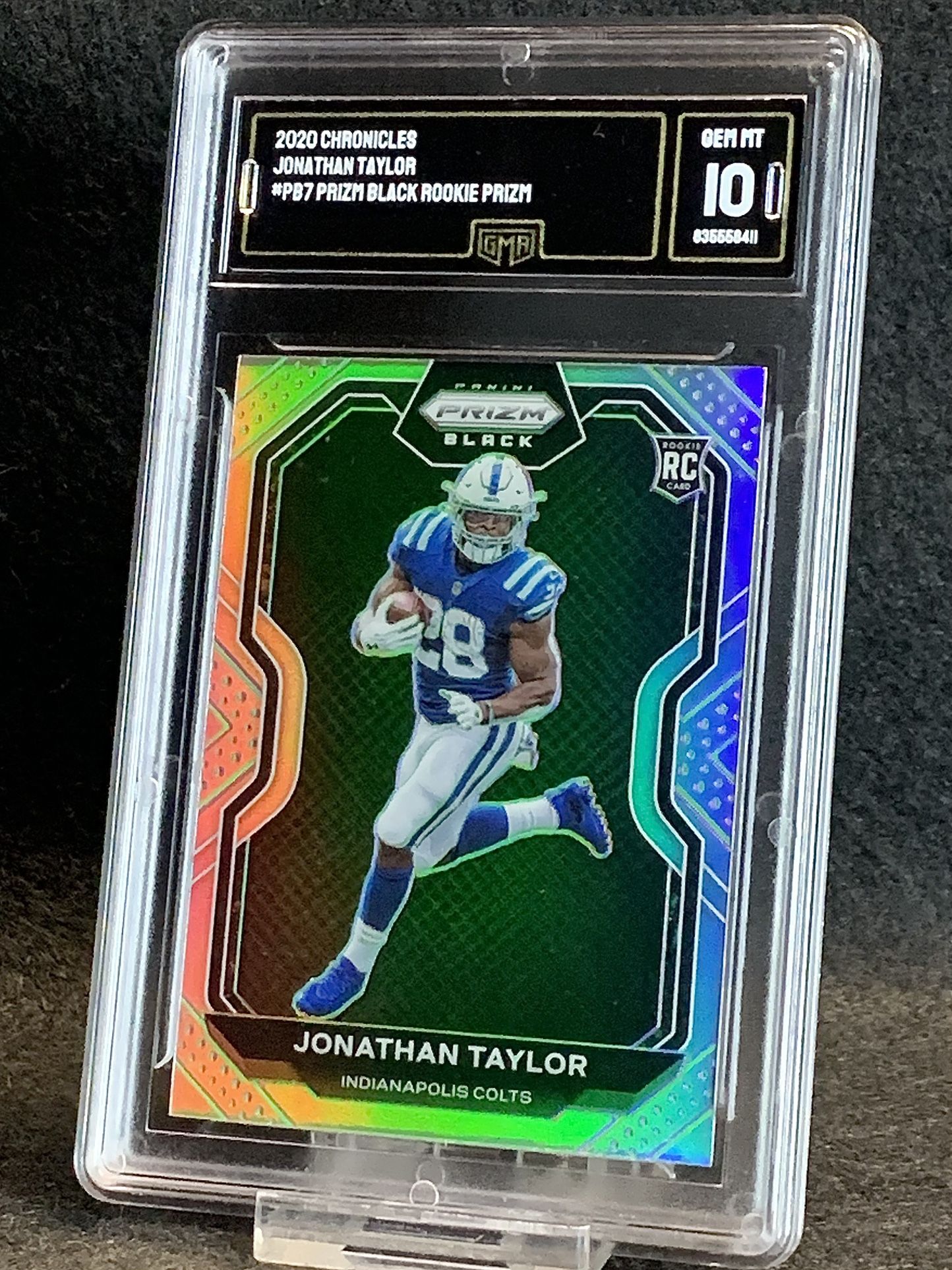 2020 Chronicles 🔥 Jonathan Taylor 🔥 Prizm Black Rookie Prizm GMA 10 💎 Mint - Indianapolis Colts 