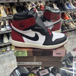 Jordan 1 High Black Toe Reimagined - Size 8.5