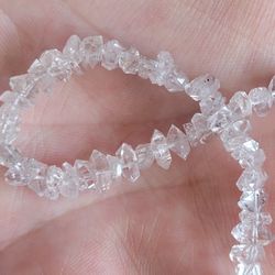 2pcs. Natural Herkimer Diamonds Pre-Drilled Beads 