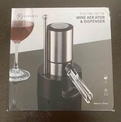 New ESCLAP Electric Automatic Wine Aerator Decanter Pump Dispenser - 5.51 x 2.28 x 9.45 inches