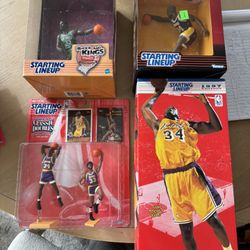 Los Angeles Lakers Starting Lineup Magic Kareem Shaq 