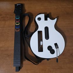 Nintendo Wii Guitar Hero White Gibson Guitar Controller