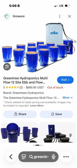 Brand new hydroponic system led lights included