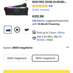 Corsair Vengeance Pro (2x16gb)