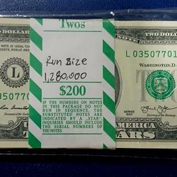 99 2013 Uncirculated $2 DOLLAR STAR notes