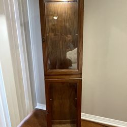 Oak Wood Curio With Light