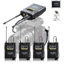 UHF Wireless Lavalier Microphone System 16-Channel Lavalier Lapel Mic