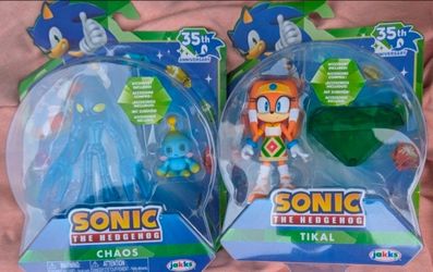 Sonic the hedgehog 35th anniversary chaos and tikal figure