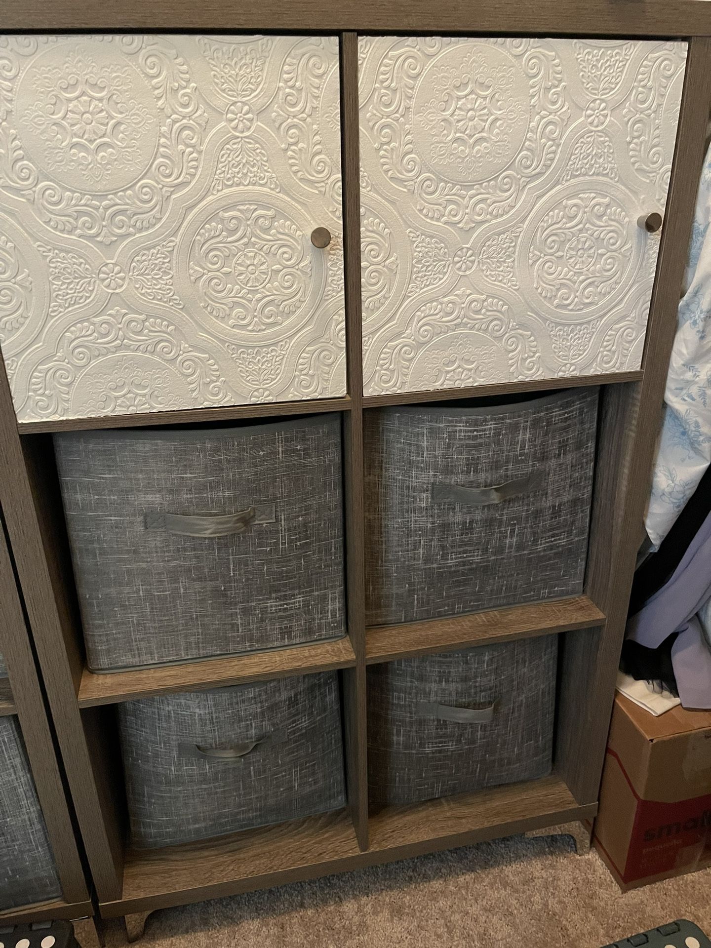 Six Cube Storage With Added Doors And Leg Risers  