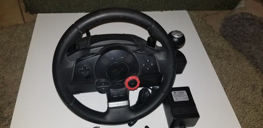Logitech Driving Force GT E-X5C19 Steering Wheel with Pedals Power supply.  719896370011