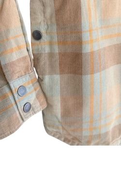Prana organic cotton insulated corduroy snap shirt jacket xs new condition