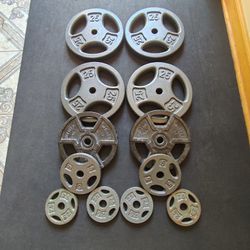 140lb Standard 1inch Grip Weight Plates 