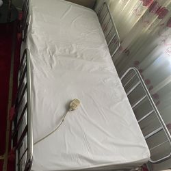 Hospital Bed With mattress, Semi Automatic. 