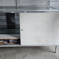 2 used glass display cabinets