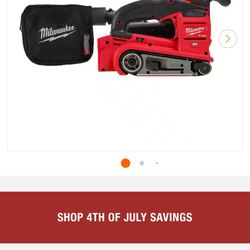 Milwaukee M18 FUEL 18-Volt Lithium-lon Cordless Belt Sander (Tool-Only)