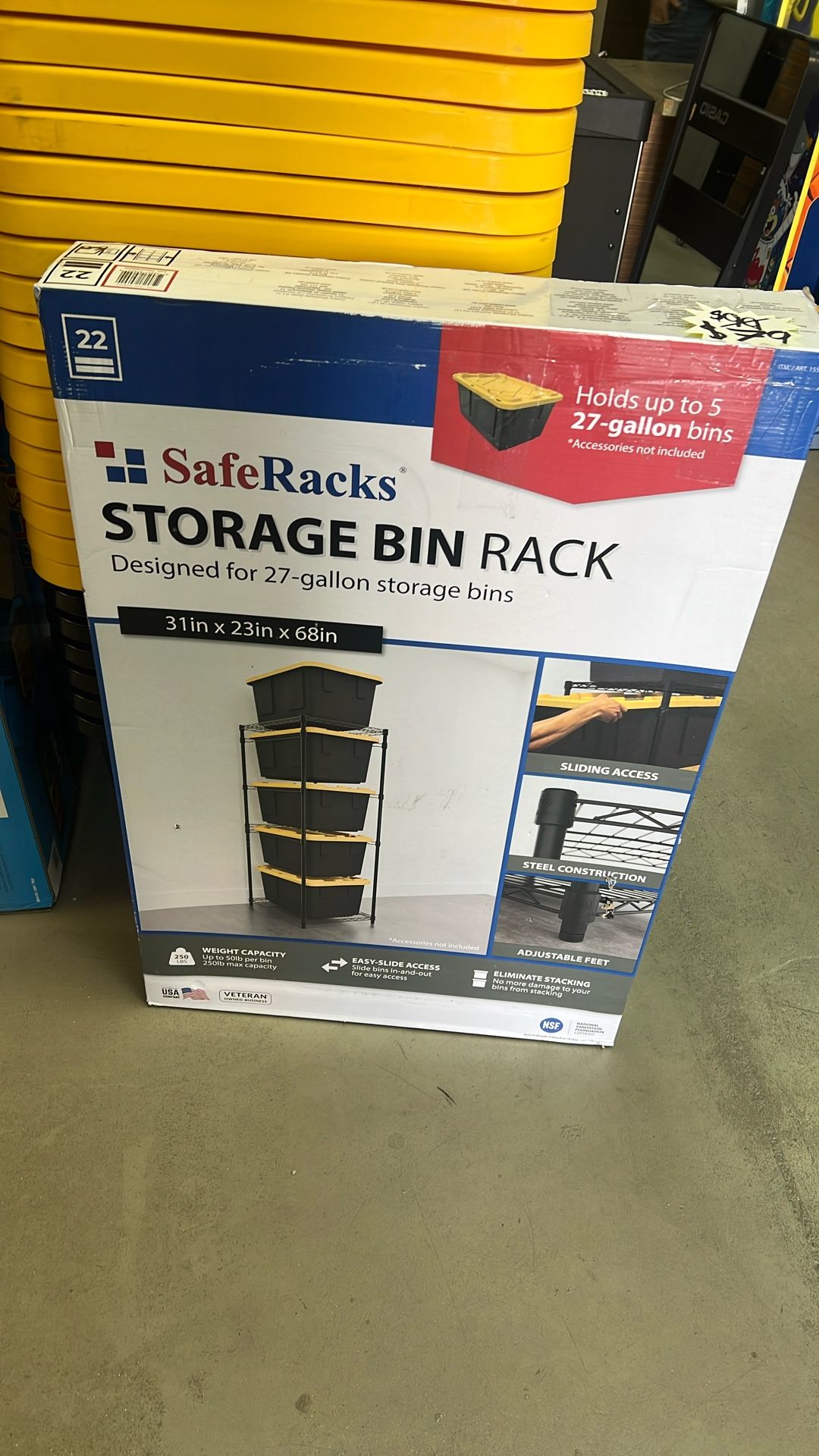 27 Gallon Bin Storage Rack $79